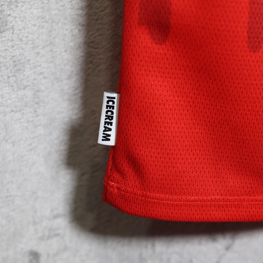 Icecream Soccer Jersey Mens Medium Red Billionaire Boys Club Striped V-Neck - Picture 5 of 10